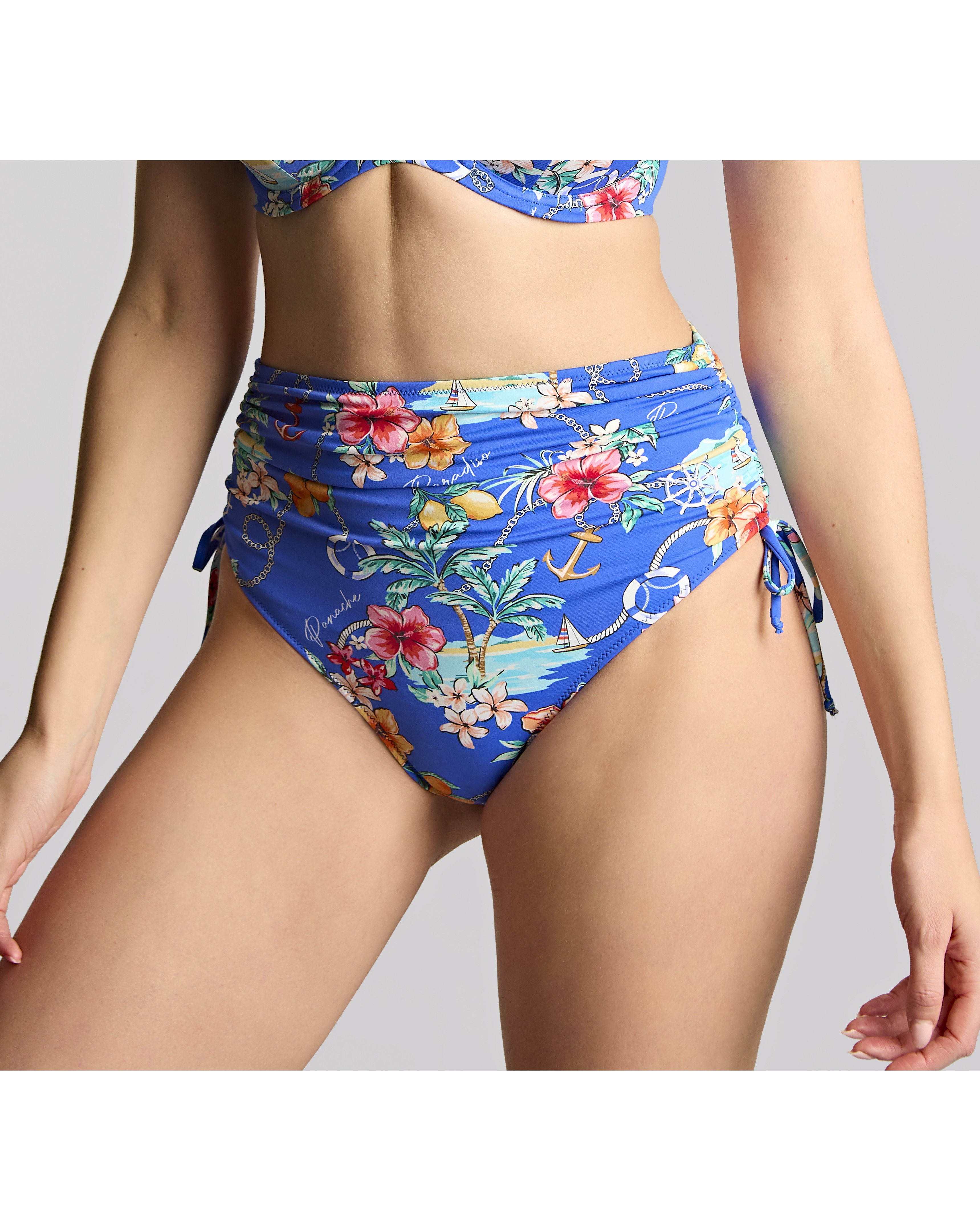 Swimwear Midi Brief Paradiso Print Paradiso Print - Panache - Size12